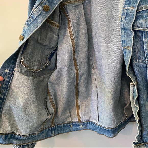 VINTAGE mens size small jean jacket - Picture 4 of 5